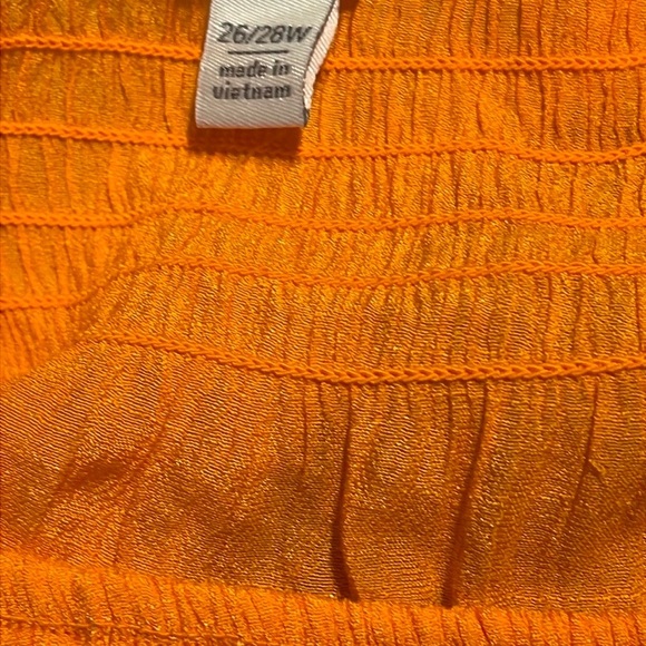 Cato Bright Orange Ruffle Sleeve Blouse - Picture 6 of 7